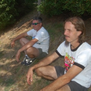 Trying to find some shade anywhere we can.