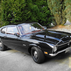 My 1970 V8 Factory Black Maverick:)