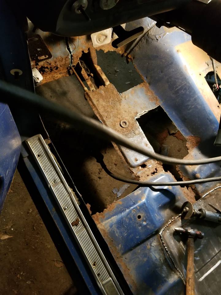 Cutting out the Old Rusty Metal.