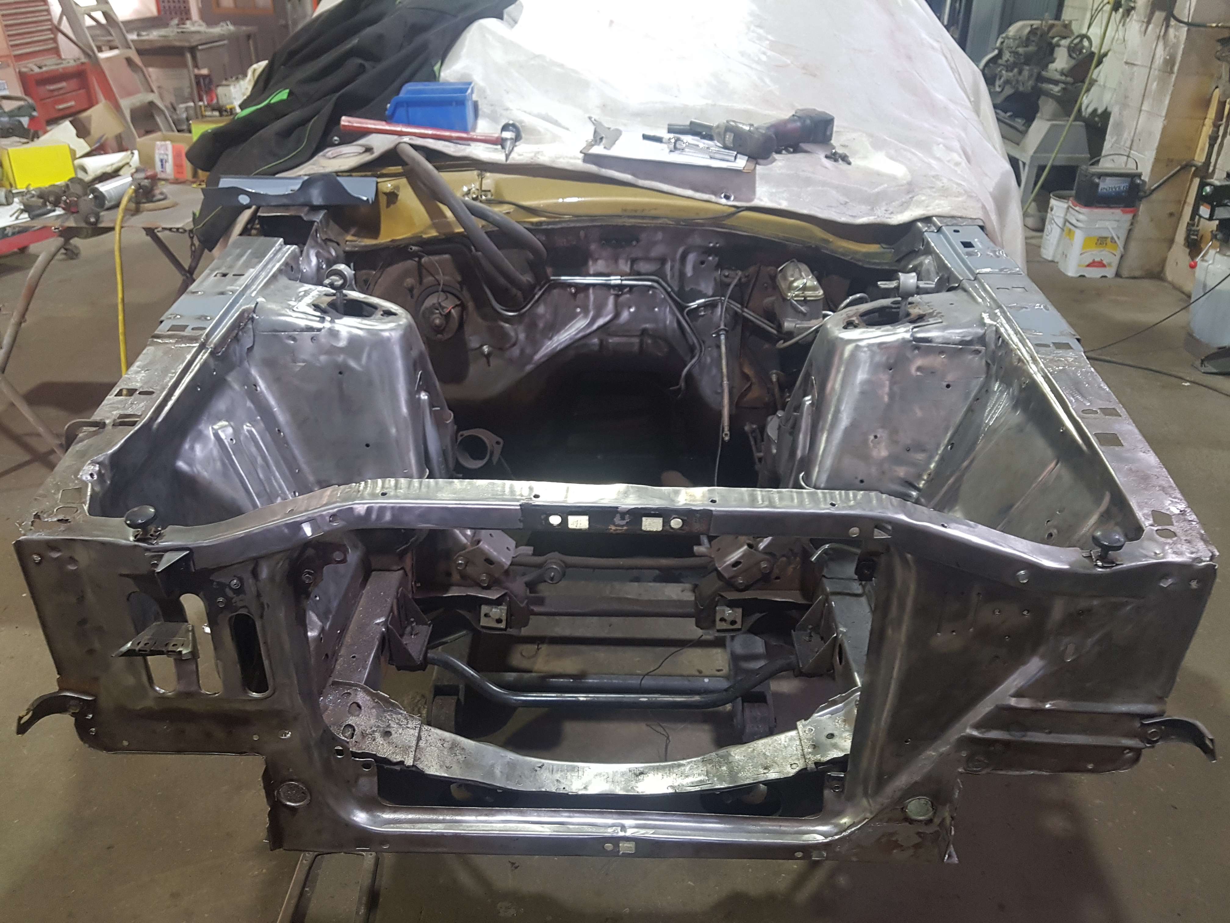 Engine Out - Engine Bay Being Cleaned Up