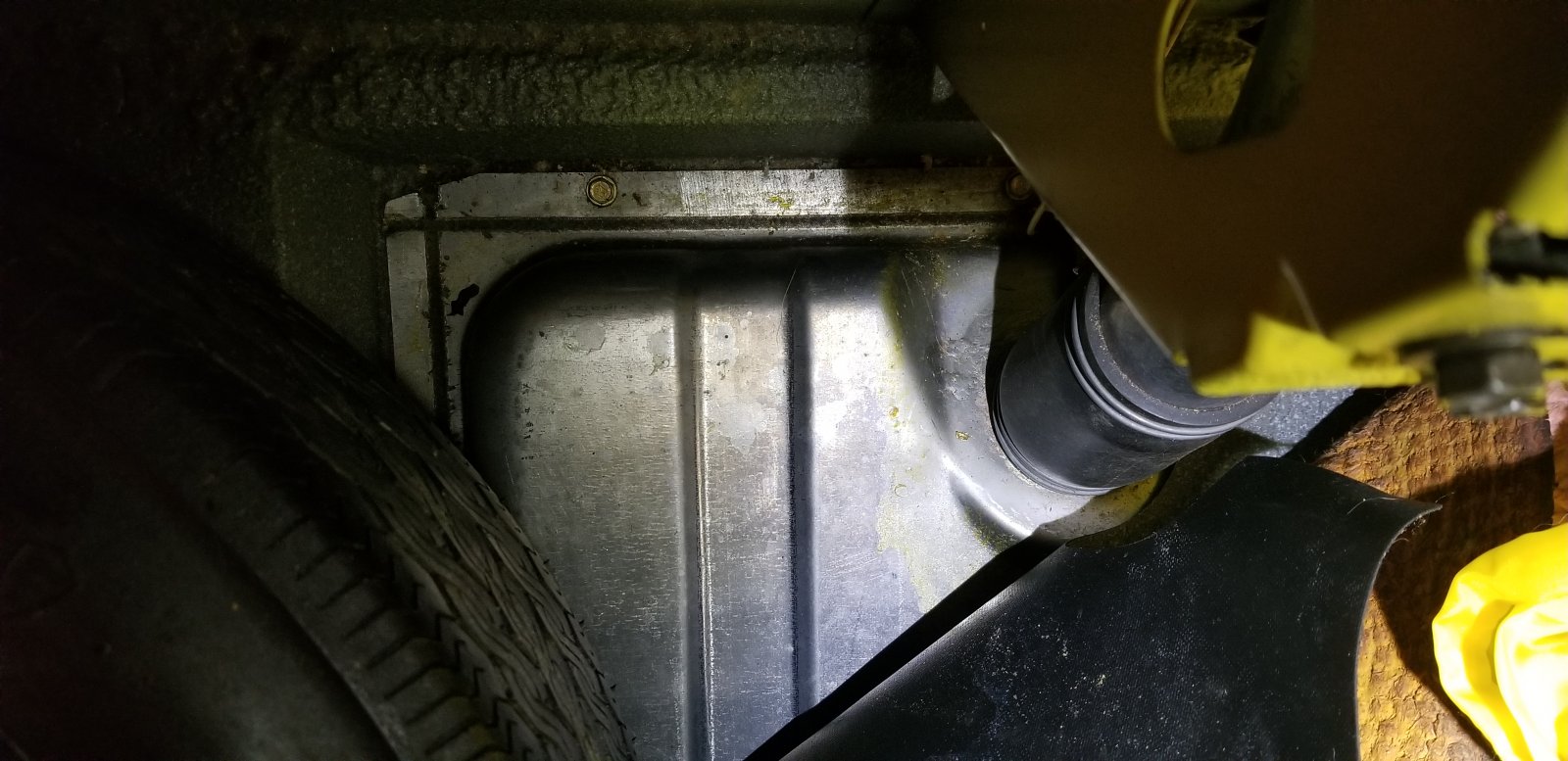 Gas tank (from inside trunk)