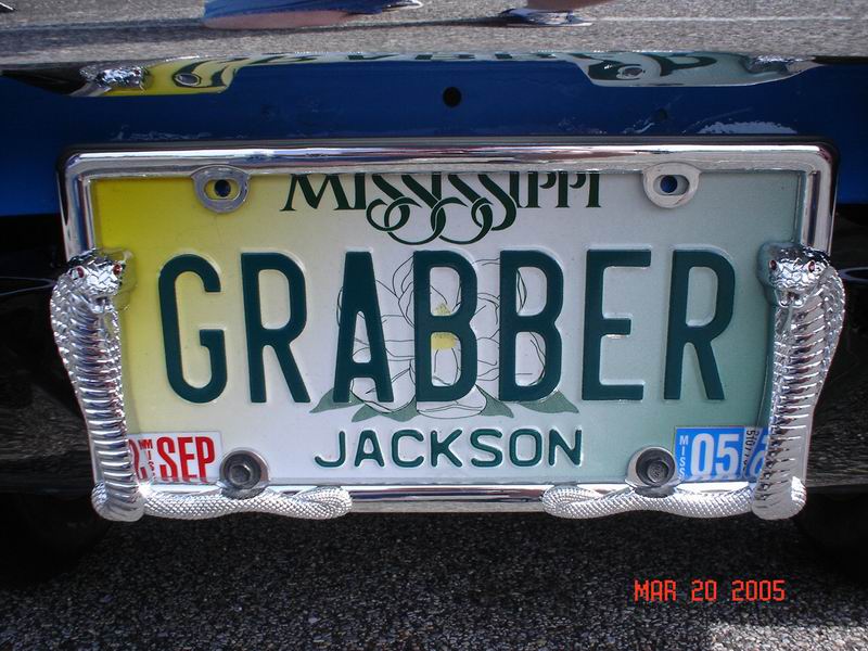 Ray Parrish 71 Grabber License Plate