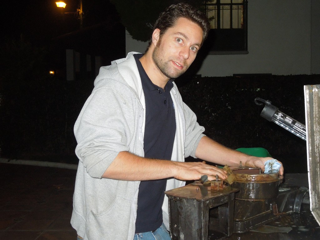 Sanding The Rust Off The Heater