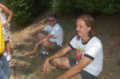 Trying to find some shade anywhere we can.